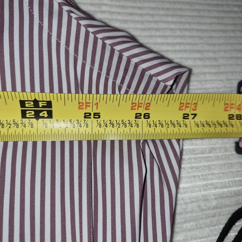Ralph‎ Lauren Polo Classic Fit Performance Shirt Men's XXL Burgundy Stripe